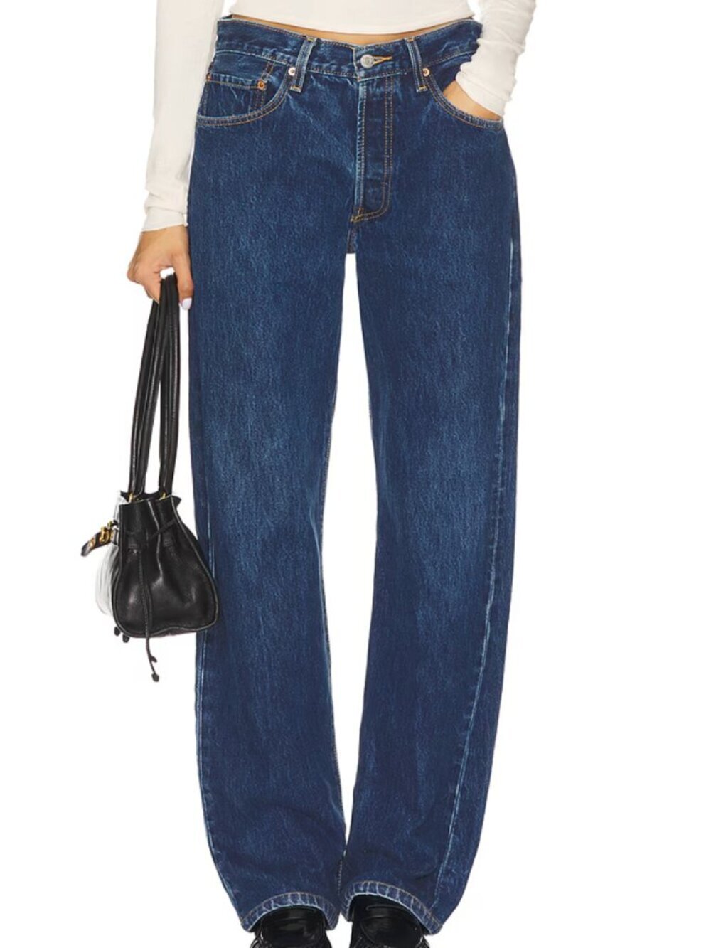 NWT aligrace Brigette Baggy Jeans in Medium Dark size 23